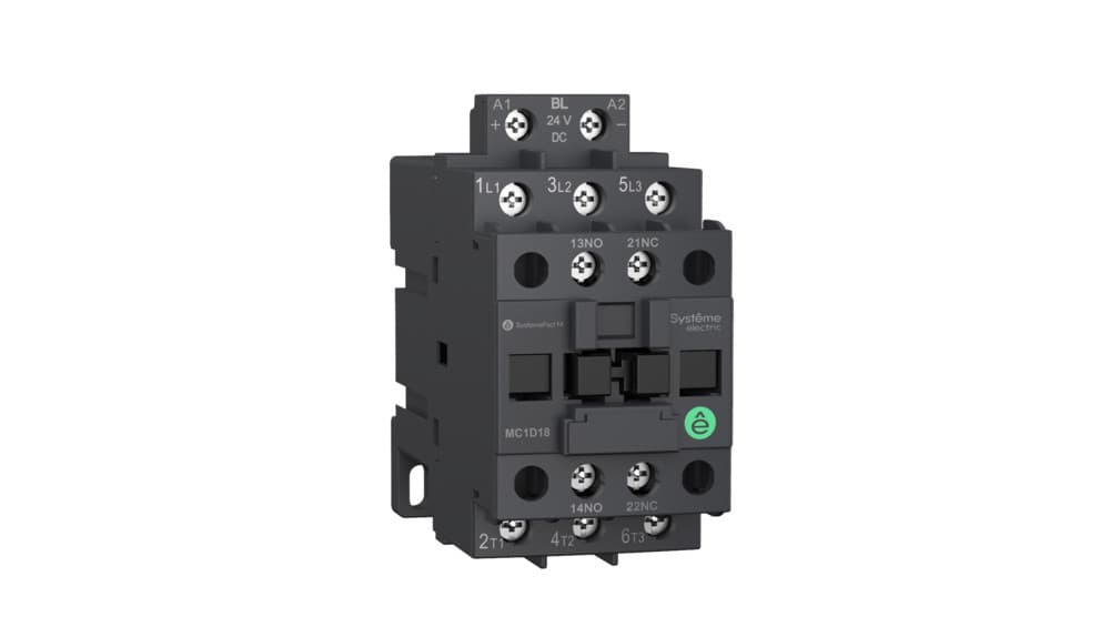 Systeme Electric SystemePact MCP Контактор MC1D 3P 9A НО+НЗ 24VDC с пониженным током потребления катушки — миниатюра 2