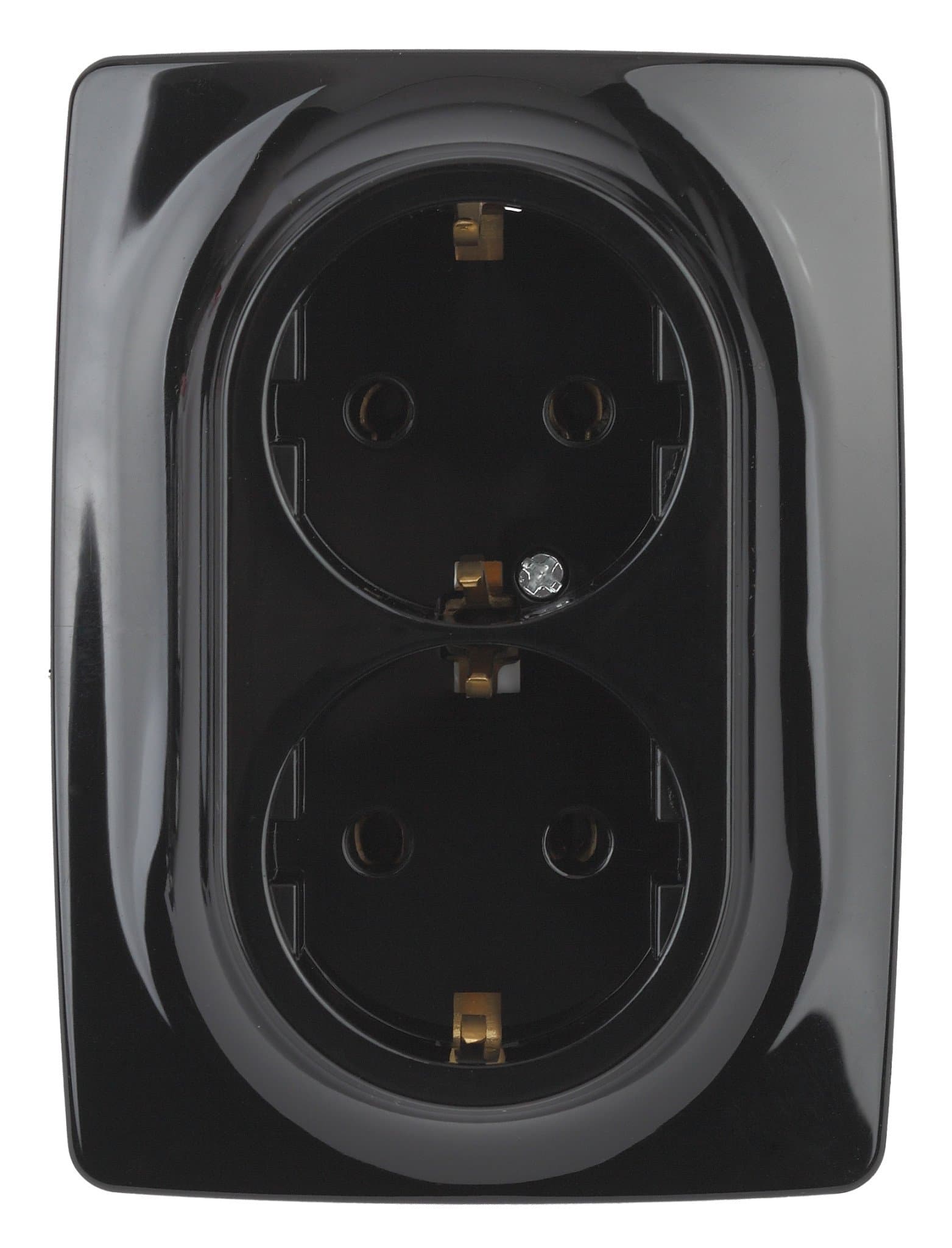 ЭРА 12-2106-06 Розетка 2X2P+E Schuko, 16A-250В, IP20, 12, Чёрный