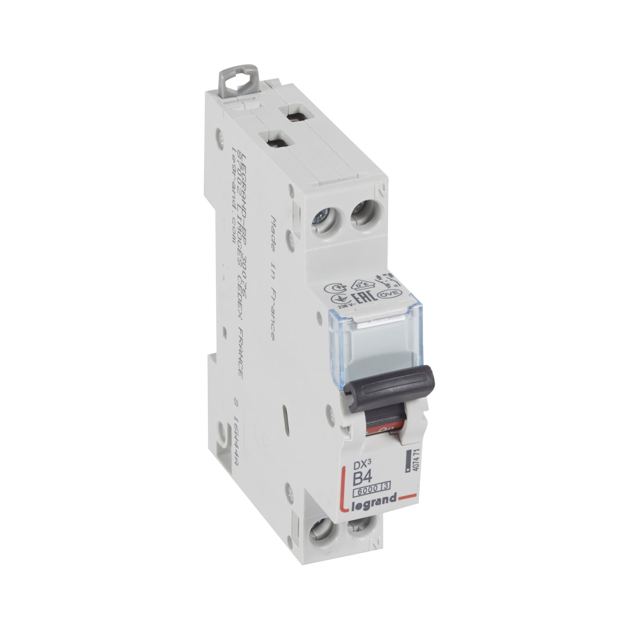 Legrand DX3 Автоматический выключатель 1P+N 4А (B) 6kA/10кА 407471