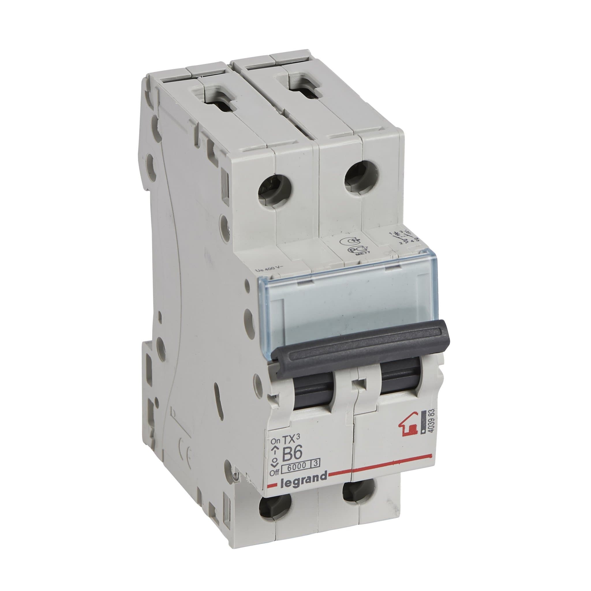 Legrand TX3 Автоматический выключатель 2P 6A (B) 6000 403983 — миниатюра 1