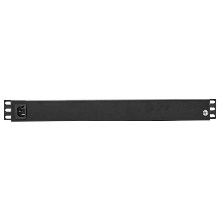 EKF Блок розеток PDU TERACOM PRO 19" 1U 10А/250В 7 розеток Schuko с выключателем без шнура питания входной разъем C14 корпус алюминий черный — миниатюра 2