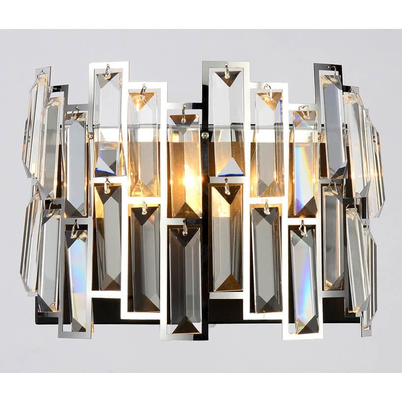 Ambrella Настенный светильник с хрусталем TR5056 CH/BK хром/черный E14/2 max 40W 250*200*140 — миниатюра 4
