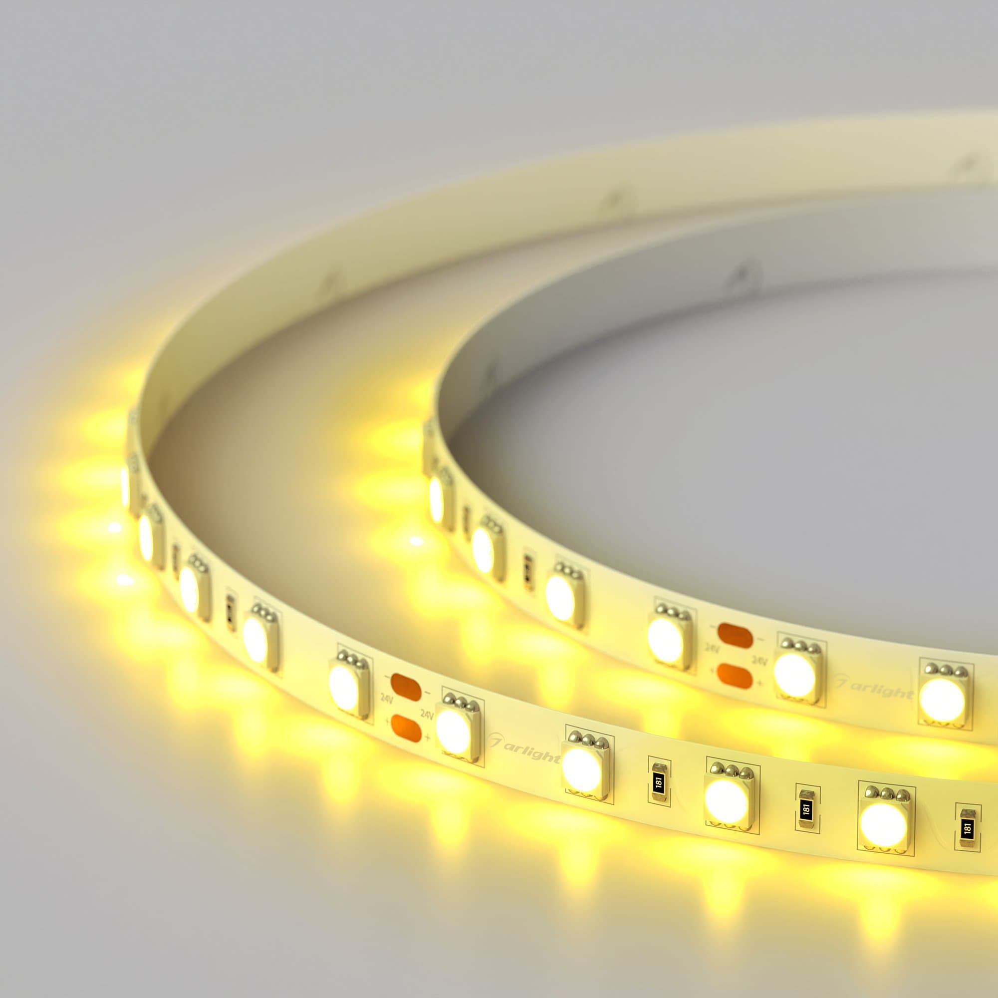 Arlight Светодиодная лента RT 2-5000 24V Yellow 2x (5060, 300 LED, LUX) (14.4 Вт/м, IP20) 008816 — миниатюра 3