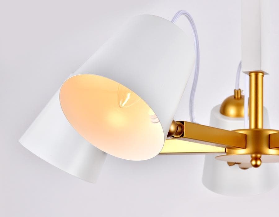 Ambrella Подвесная люстра TR3101/5 WH/GD белый/золото E14 max 40W D680*370 — миниатюра 2