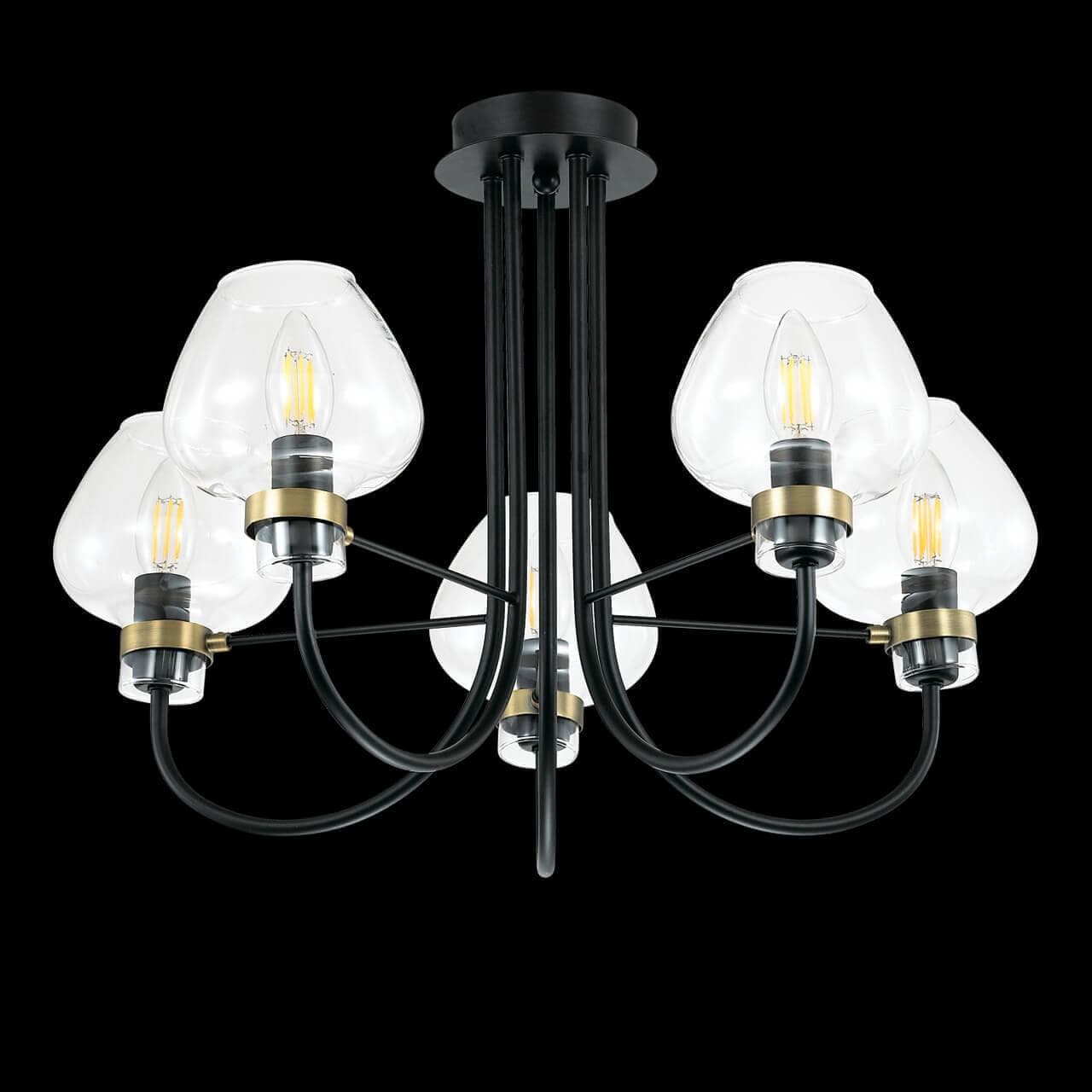 Lumion 3708/5C LN18 137 чёрный Люстра потолочная E14 5*40W 220V ILONA — миниатюра 4