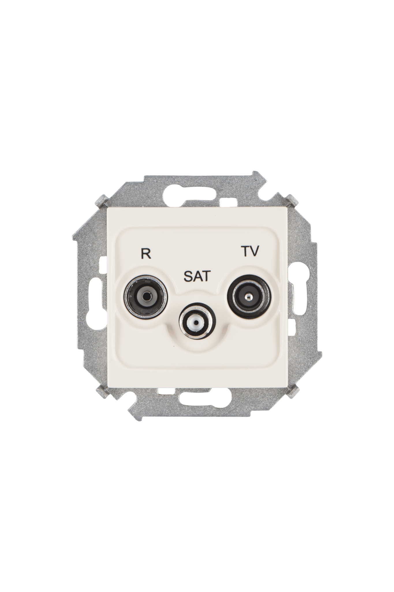 Simon 15 Бежевая Розетка R-TV-SAT одиночная, винт.зажим 1591466-031 — миниатюра 2