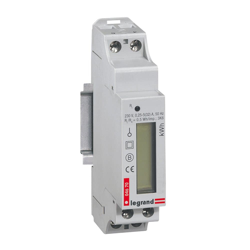 Legrand EMDX3 Однофазный счётчик 32А 1 мод импульсный выход 004670 — миниатюра 1