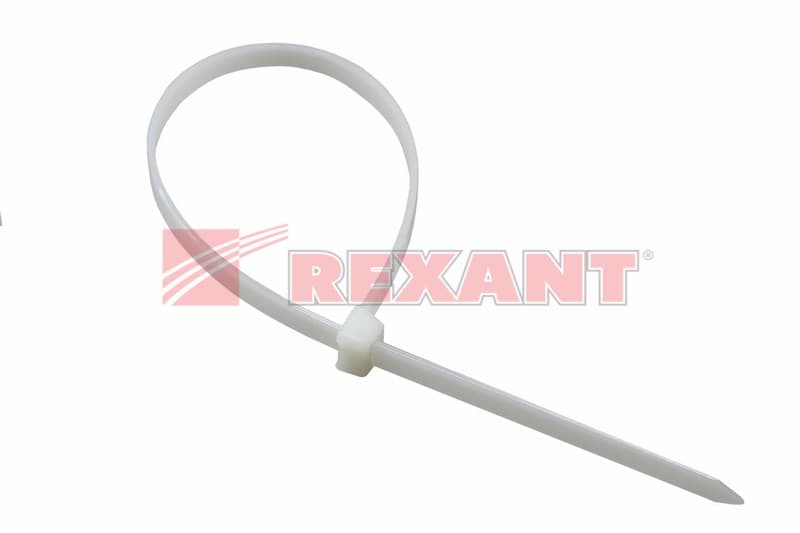 Хомут nylon 700 x 9,0 мм 100 шт белый Rexant 07-0700-9 — миниатюра 2