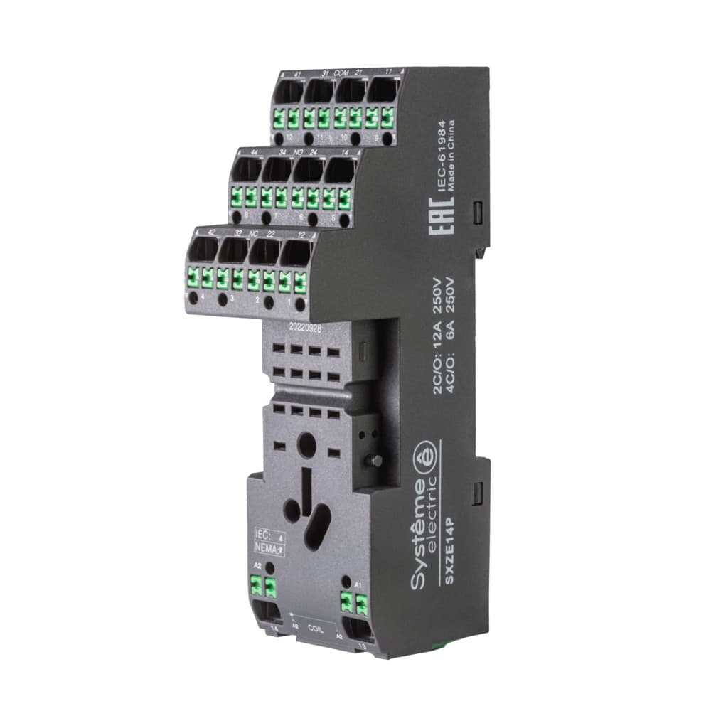Systeme Electric Розетка для реле 2/4СО 12/6А separated