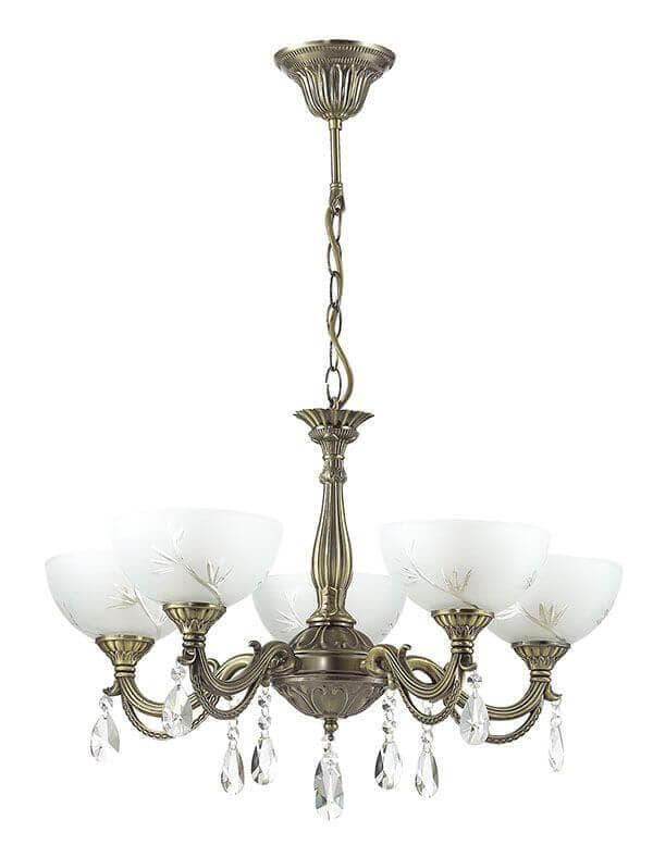 Lumion 2958/5 LN16 041 бронза/хрусталь/стекло Люстра  E27 5*60W 220V NORA — миниатюра 2