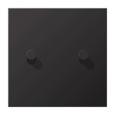 JUNG LS1912 Dark Центральная плата, 1 пост, 2 тумблера,конус; метал. исполнение AL12-5DK01