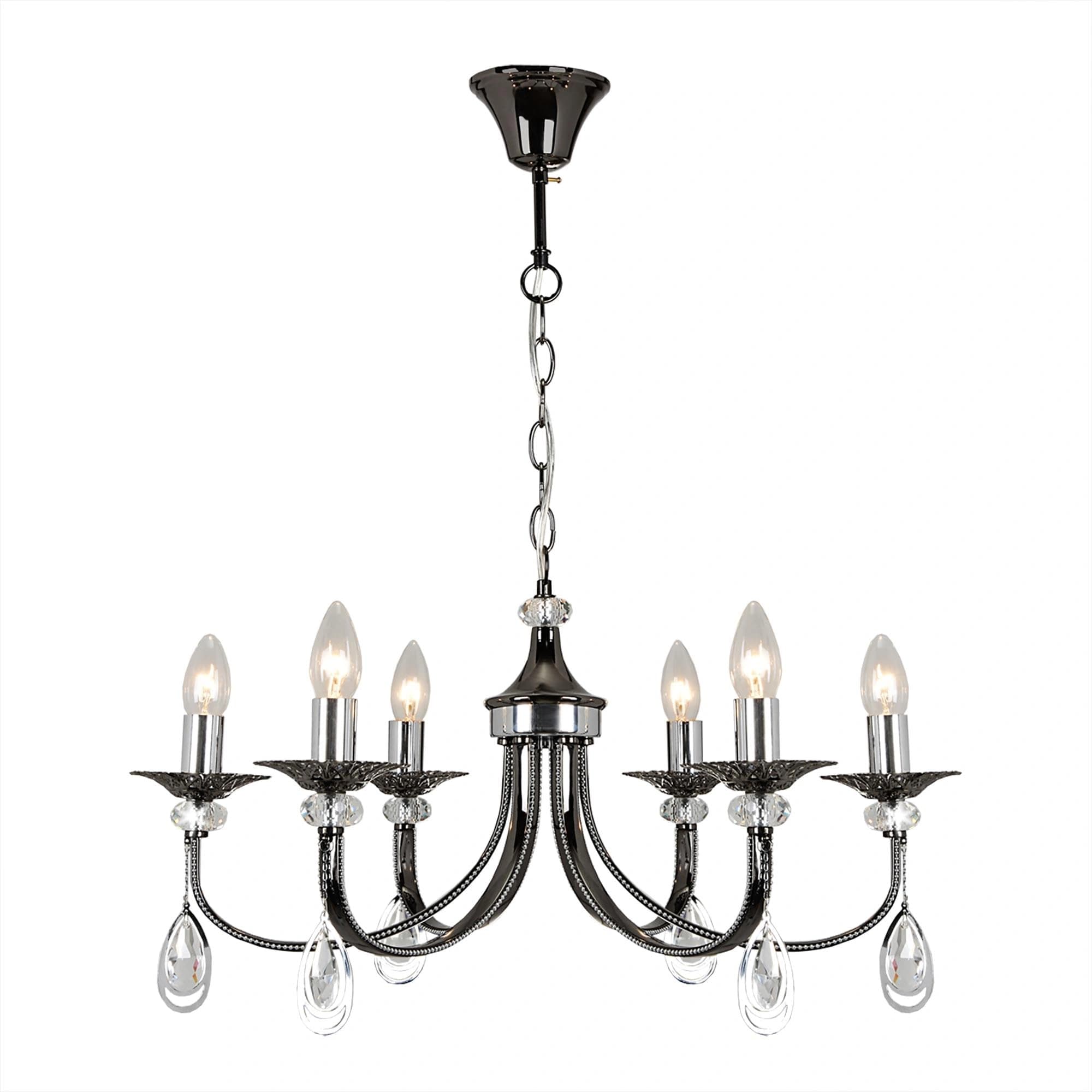 Citilux CL417161 Оксфорд Черн.Хром+Хром Светильник Люстра