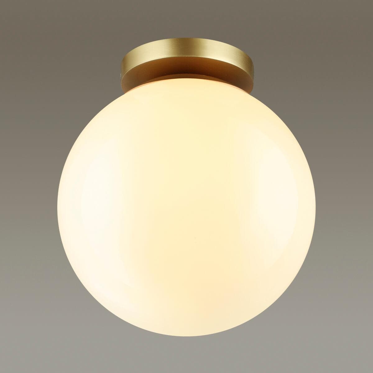 Odeon Light 4248/1C HIGHTECH ODL21 101 золотист/металл/белый/акрил Потолочный светильник IP44 E27 LED 9W BOSCO — миниатюра 4