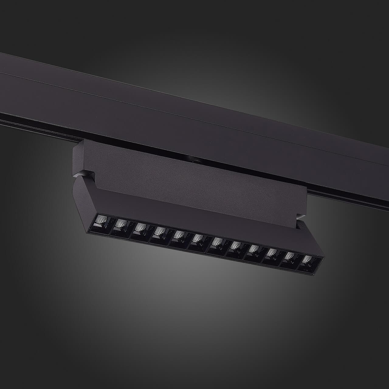 ST Luce ST362.446.12 Магнитный трековый светильник Черный LED 1*12W 4000K 1 009Lm Ra>80 36° IP20 L219xW22xH134 48V — миниатюра 2