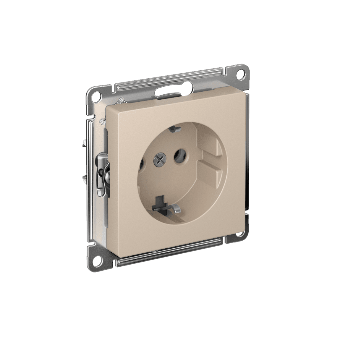 Systeme Electric AtlasDesign Песочный Розетка с заземлением, 16А, мех., быстрозажим. клем.