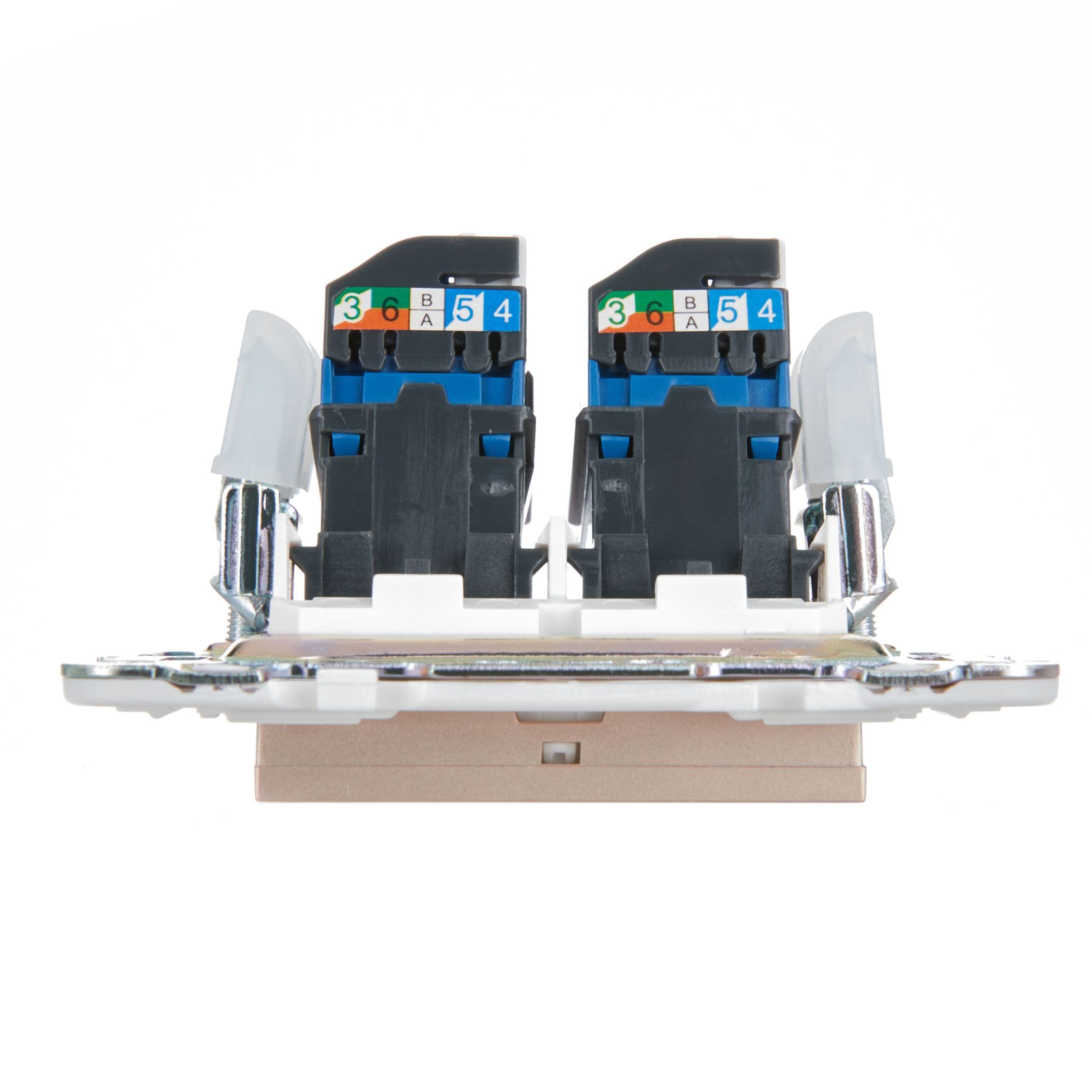 IEK SKANDY Песочный Розетка компьютерная двойная RJ45 кат.6 SK-K04Sa — миниатюра 5