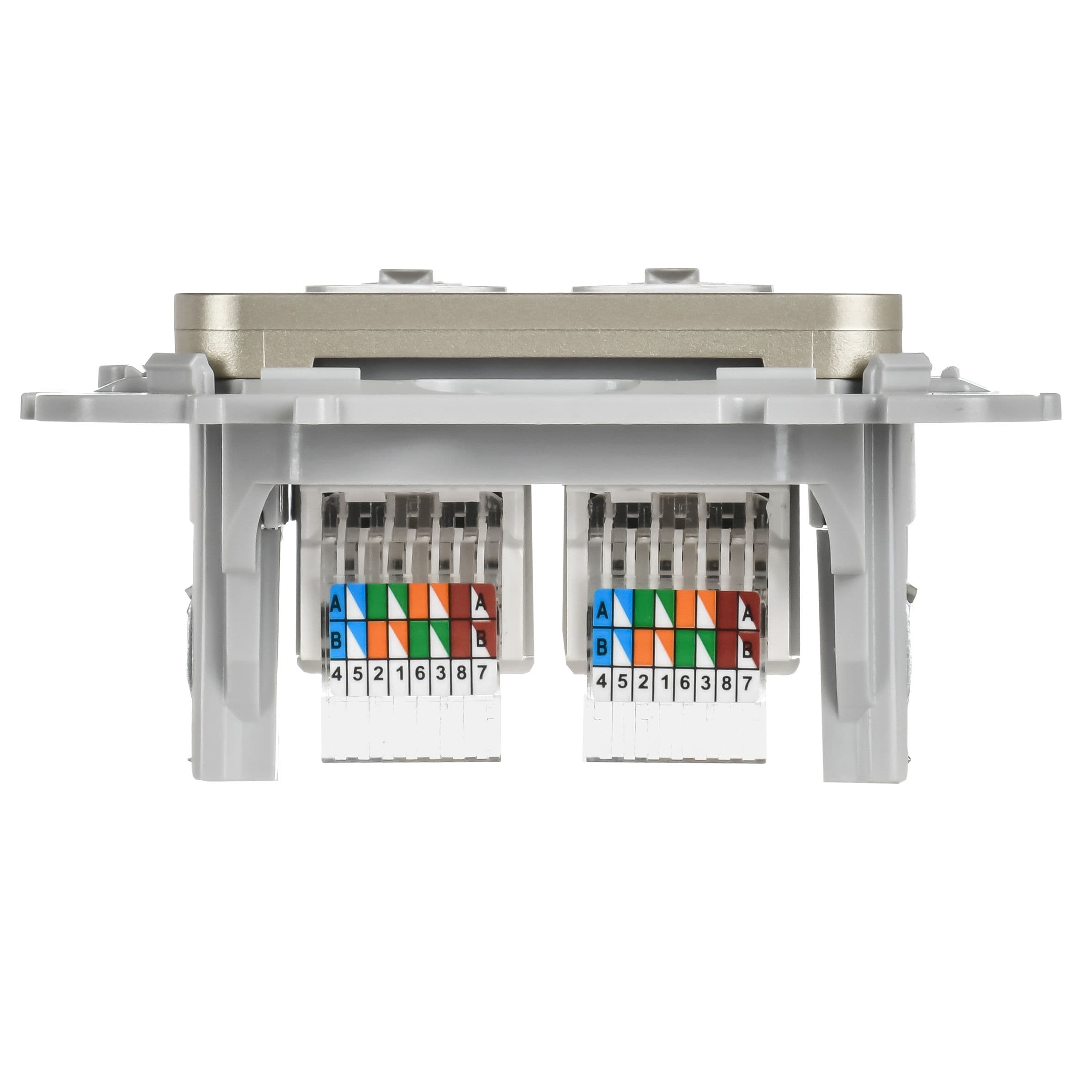 IEK FLITE Шампань Розетка 2-местная компьютерная RJ45 категория 5Е UTP — миниатюра 4