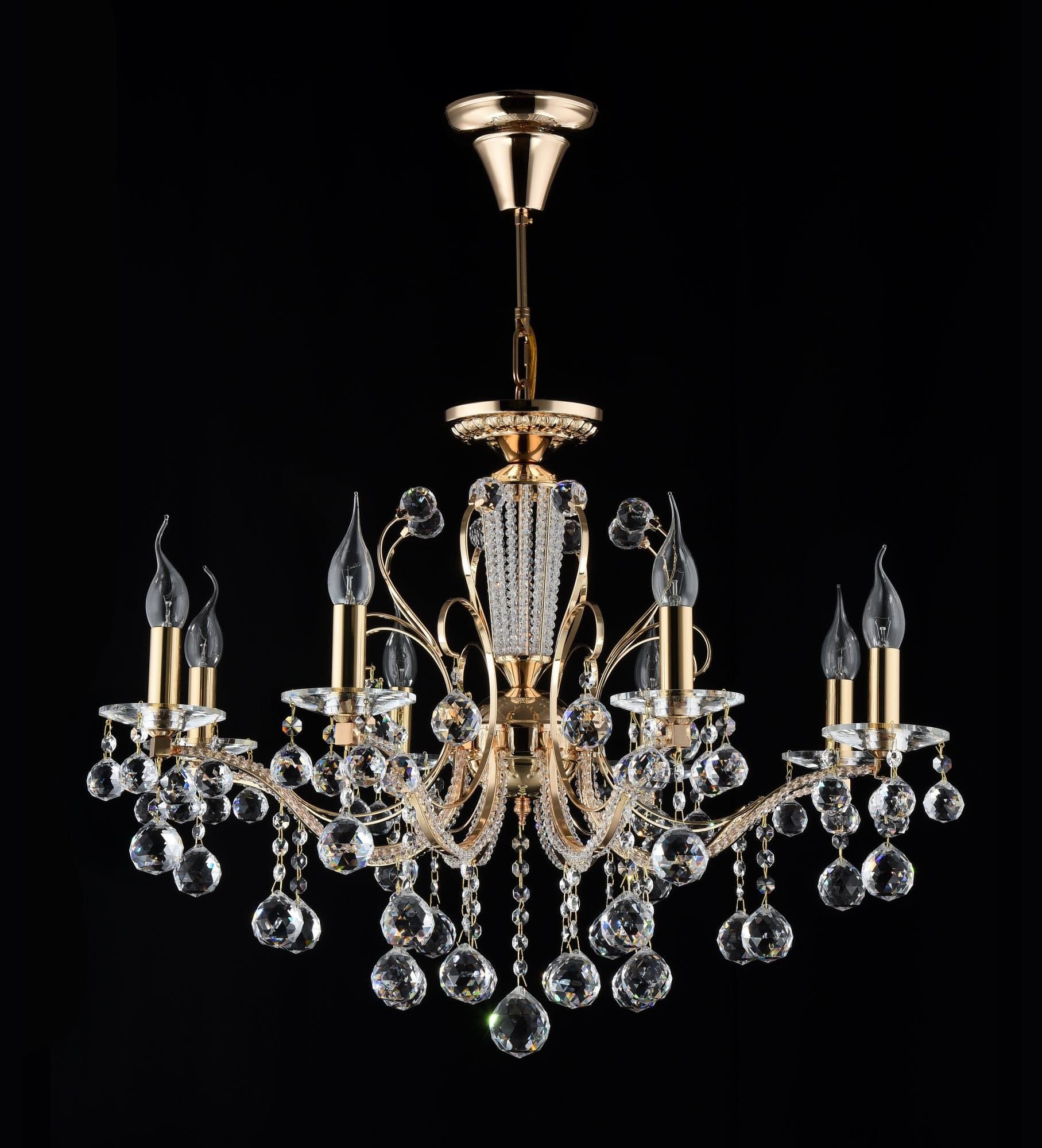 Freya Crystal Marlin Золото Люстра E14 40W FR1130-PL-08-G — миниатюра 4