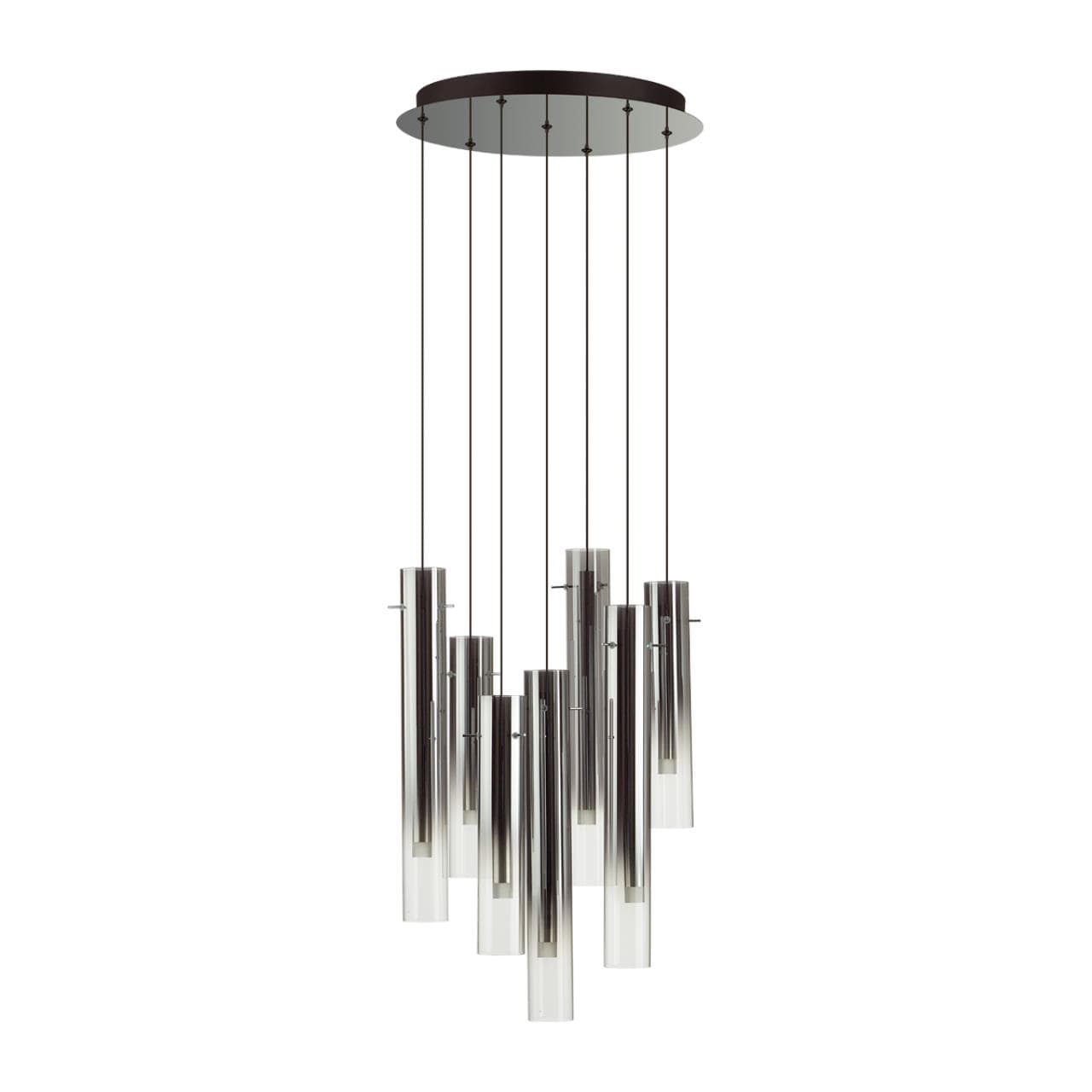 Odeon Light 5061/32L PENDANT ODL24 319 черный/темн.хром/металл/стекло Люстра каскадная LED 7*4W 3000K SHINY