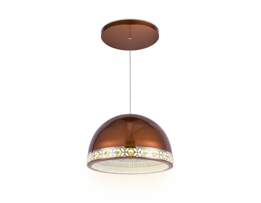 Ambrella Подвесной светодиодный светильник FA9497 CF/CH кофе/хром 4200K 36W D400*770 (без ПДУ) — миниатюра 3
