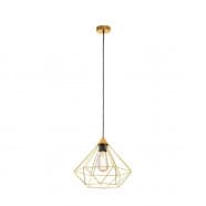 Eglo TARBES Подвесной потолочный светильник (люстра) TARBES, 1Х60W, E27, H1100, Ø325, сталь, матовая латун 43679
