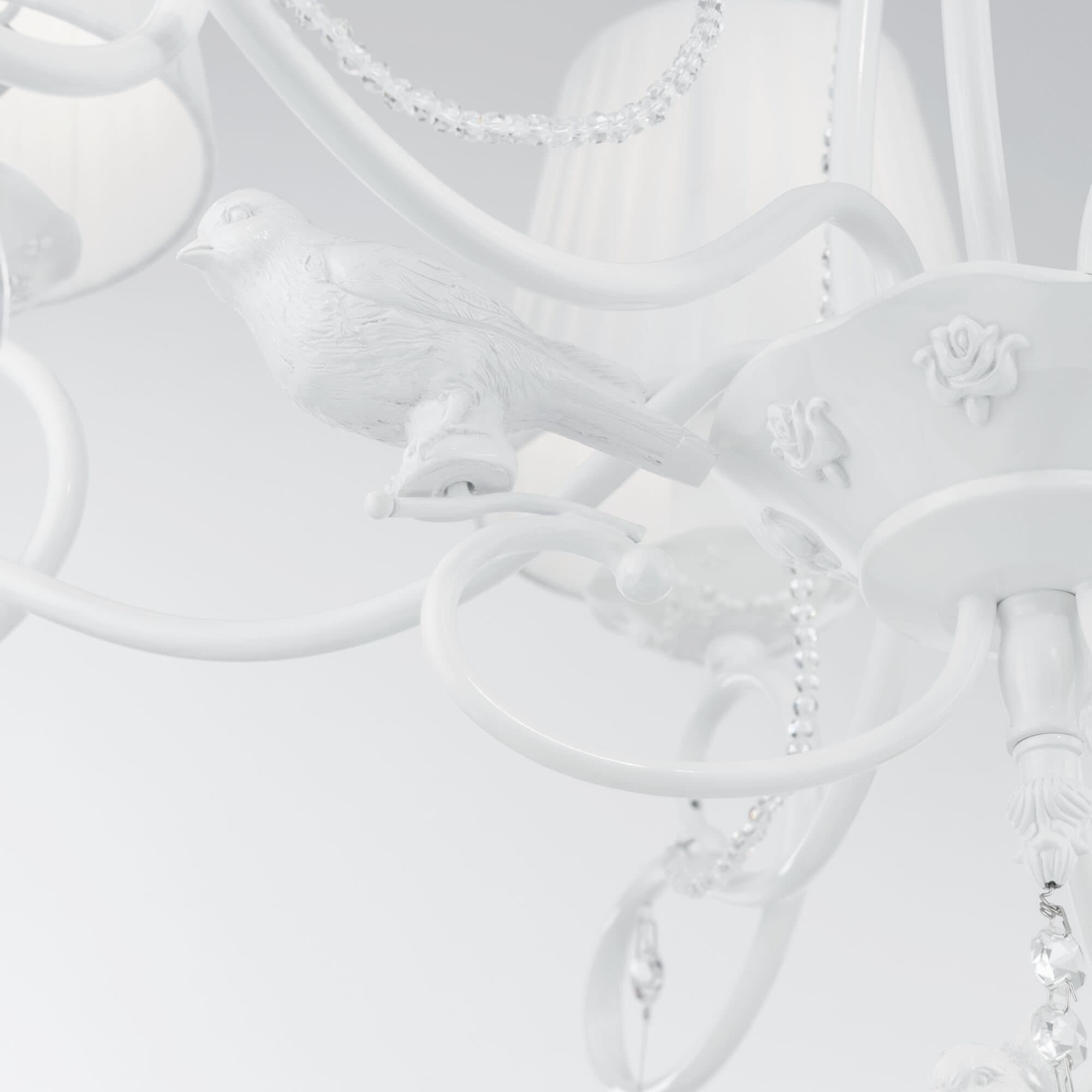 Maytoni Elegant Passarinho Жемчужный белый Люстра 6xE14 40W ARM001-06-W — миниатюра 7
