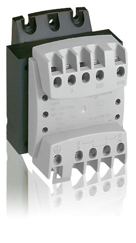 Legrand Однофазный трансформатор обеспечения безопасности первичная обмотка 230/400 В / вторичная обмотка 12/24 В 63 ВА 042841 — миниатюра 1