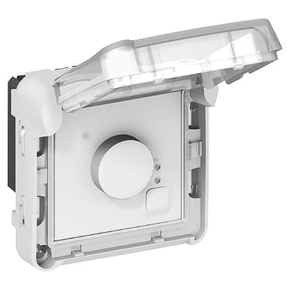Legrand Plexo Серый/Белый Мех Электронный комнатный термостат 069508 — миниатюра 4