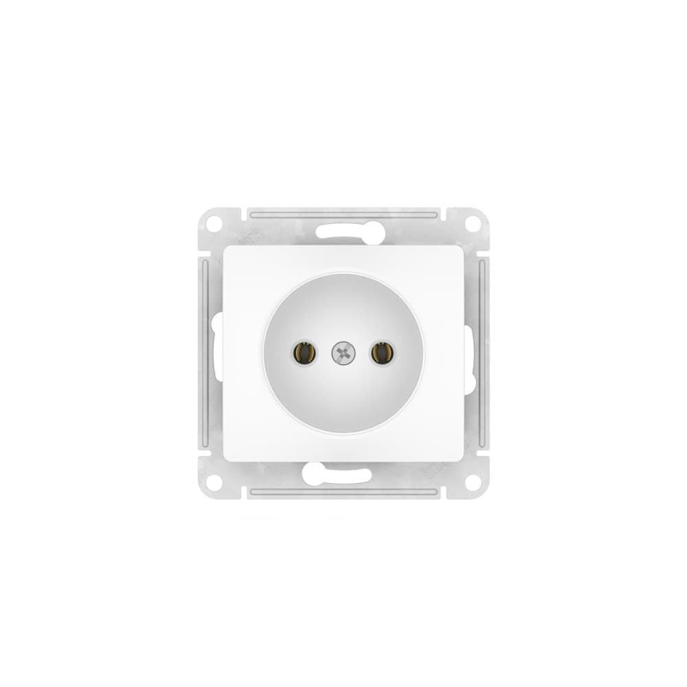 Systeme Electric Glossa Белый Розетка без заземления, 16А, мех., быстрозажим. клем. — миниатюра 4