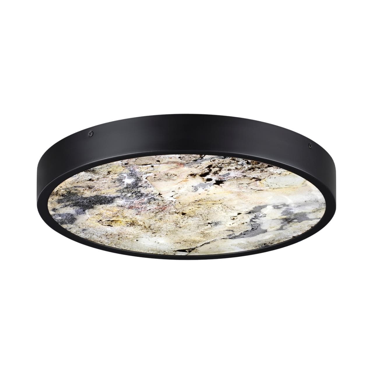 Odeon Light 5064/24L L-VISION ODL24 черн./серо-беж./металл/натур.камень/акрил Настен.-потолочн. cветил. с переключ.цветов.темпер. LED 24W 3000К/4000K