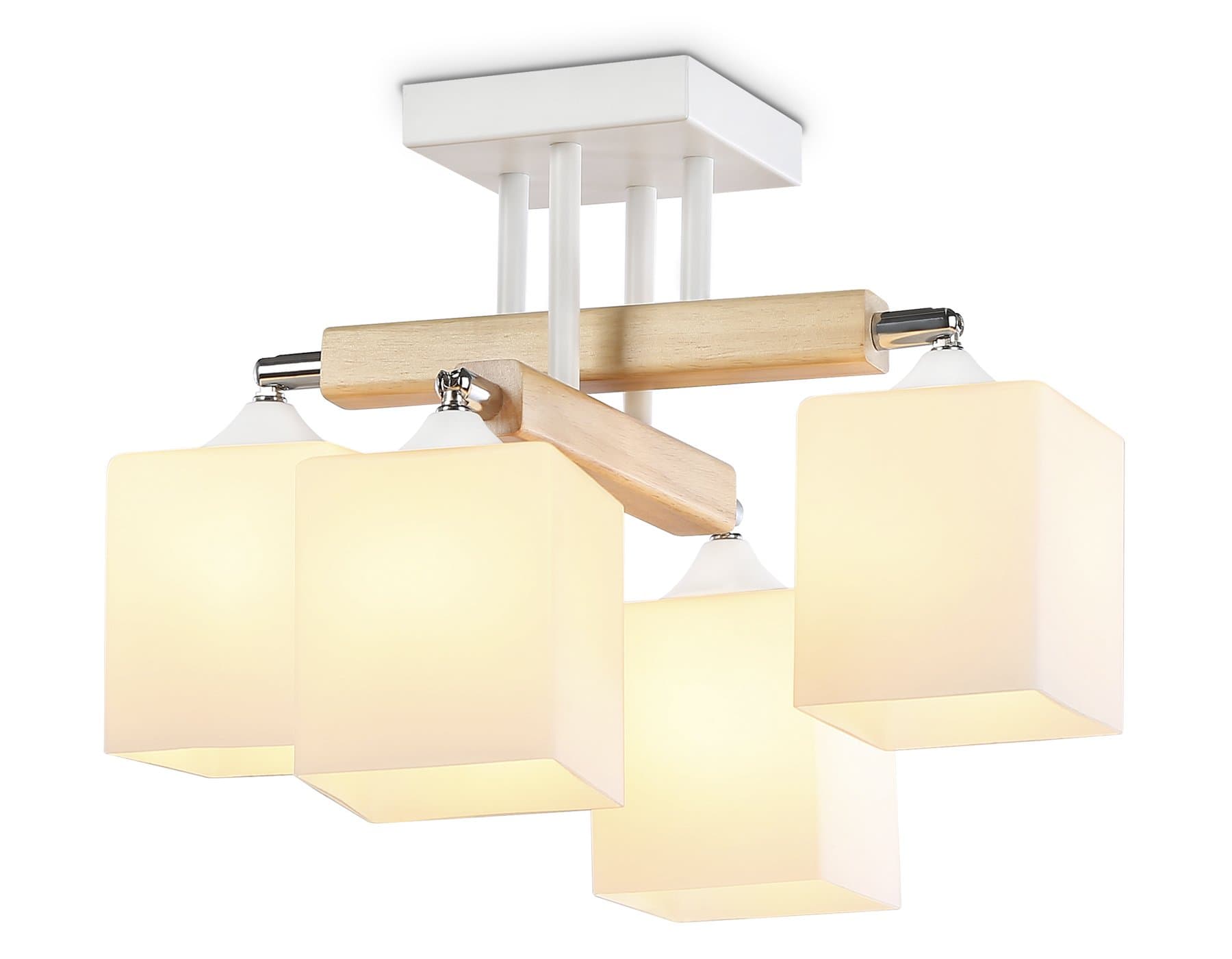 Ambrella Подвесная люстра TR9512/4 WH/CH/FR белый/хром/белый матовый E27*4 max 40W D567*266