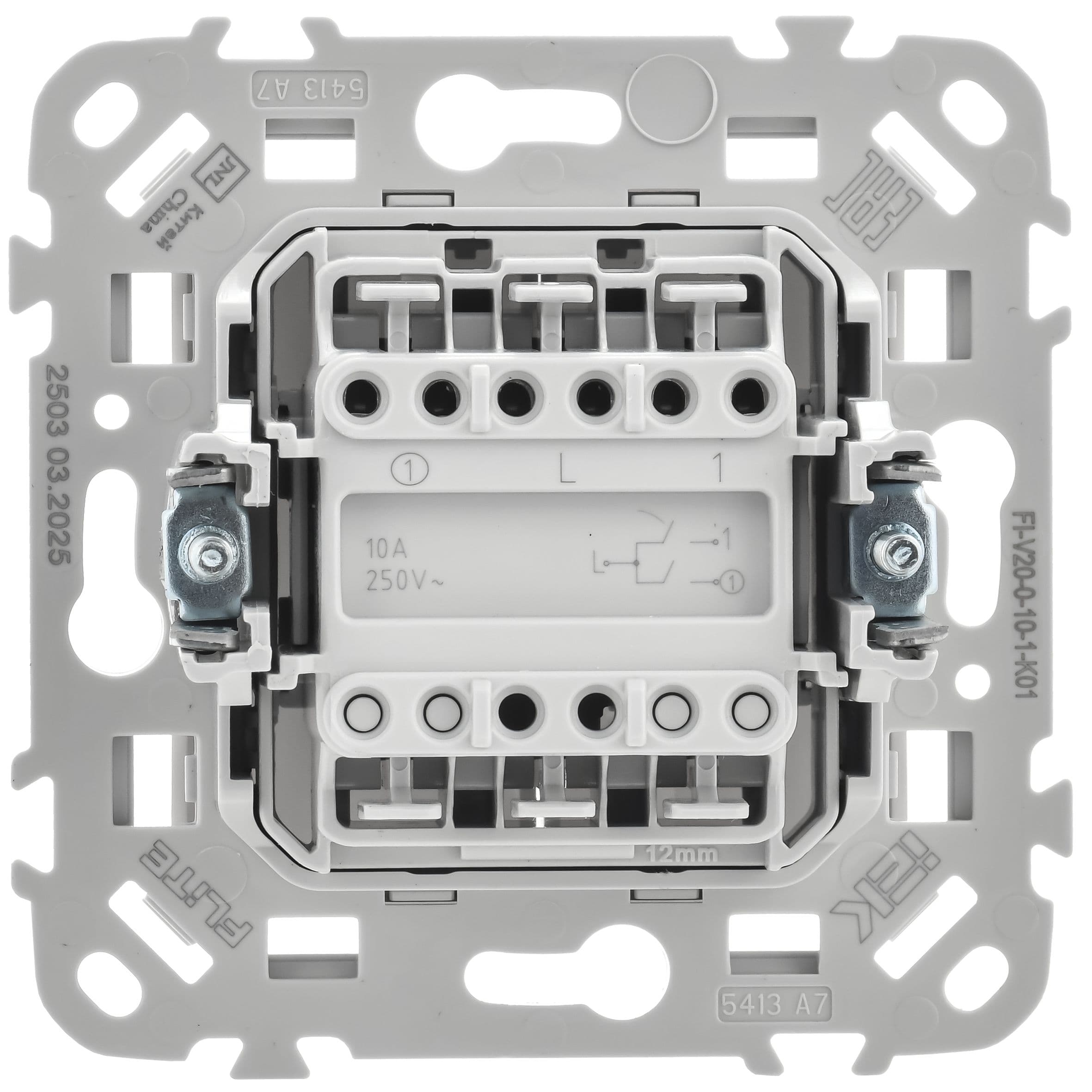 IEK FLITE Белый Выключатель 2-клавишный 10А — миниатюра 3