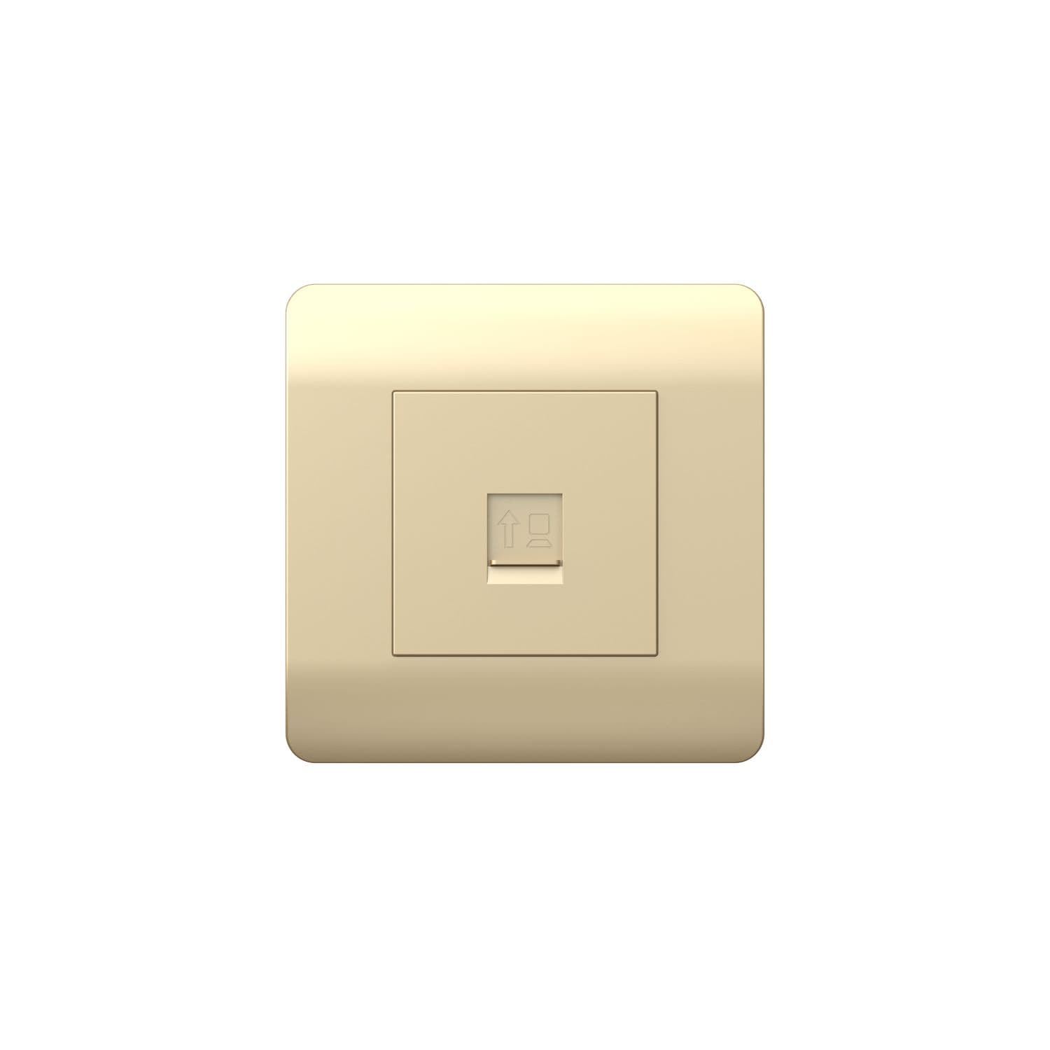 Chint (NEW3-E) Розетка компьютерная 1хRJ45, шампань