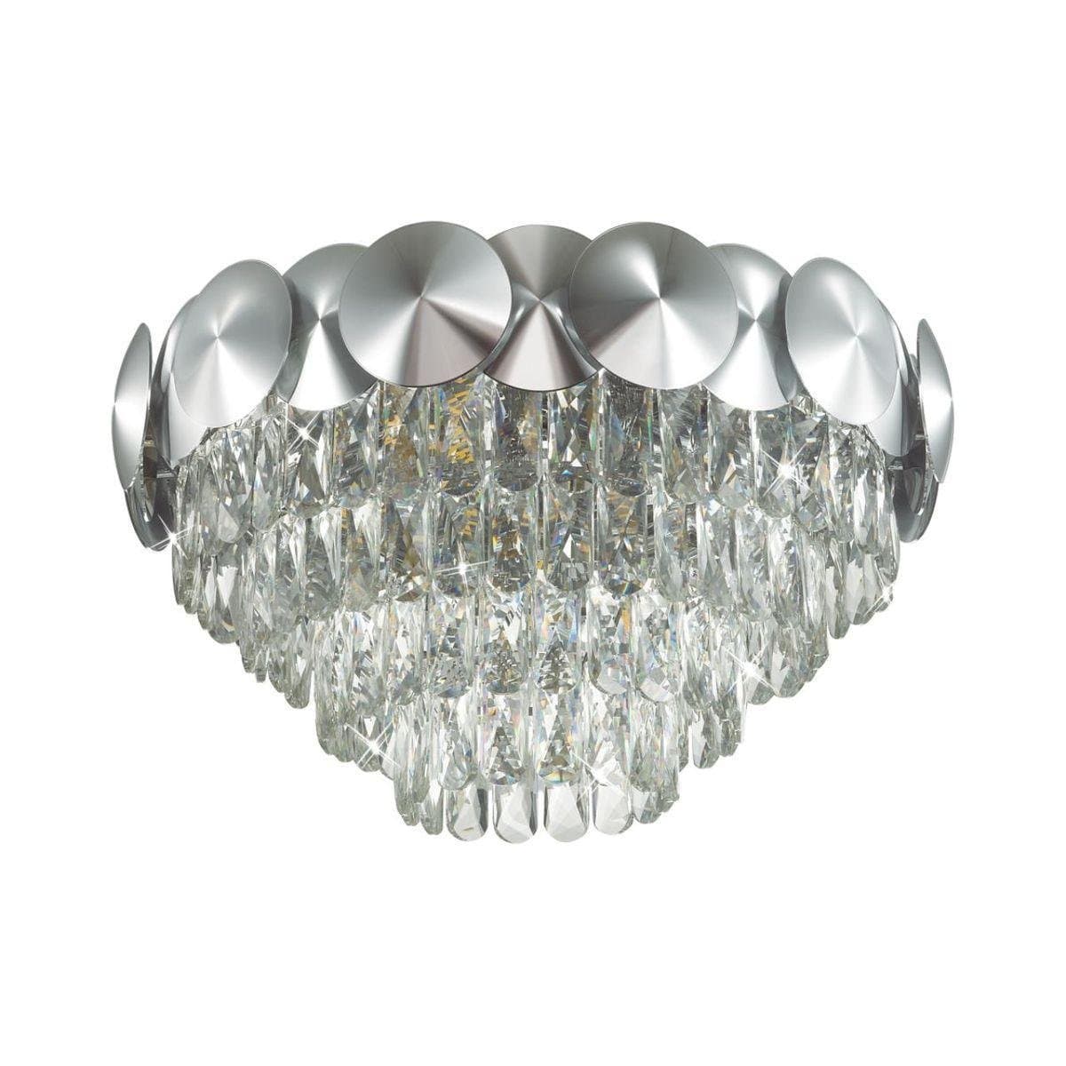 Odeon Light 4972/5C HALL ODL22 375 хром/пластик/хрусталь Люстра потолочная E27 5*40W CATRIS — миниатюра 1