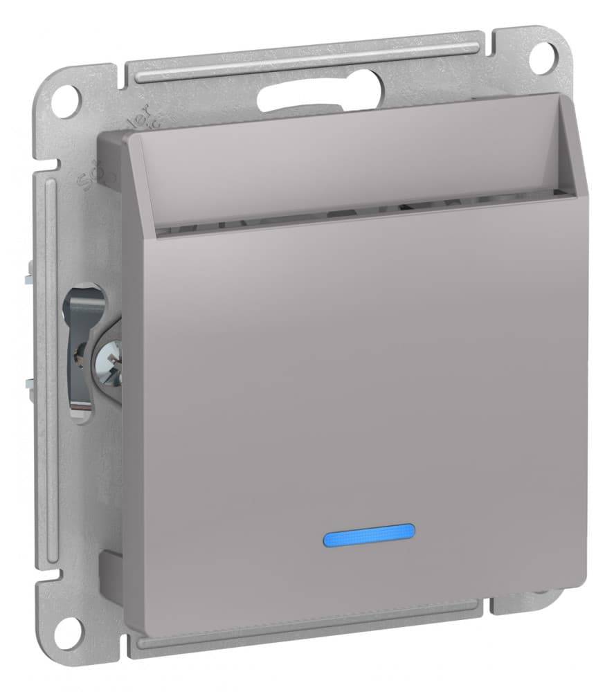 Systeme Electric AtlasDesign Алюминий Переключатель карточный с задержкой времени, механизм — миниатюра 2