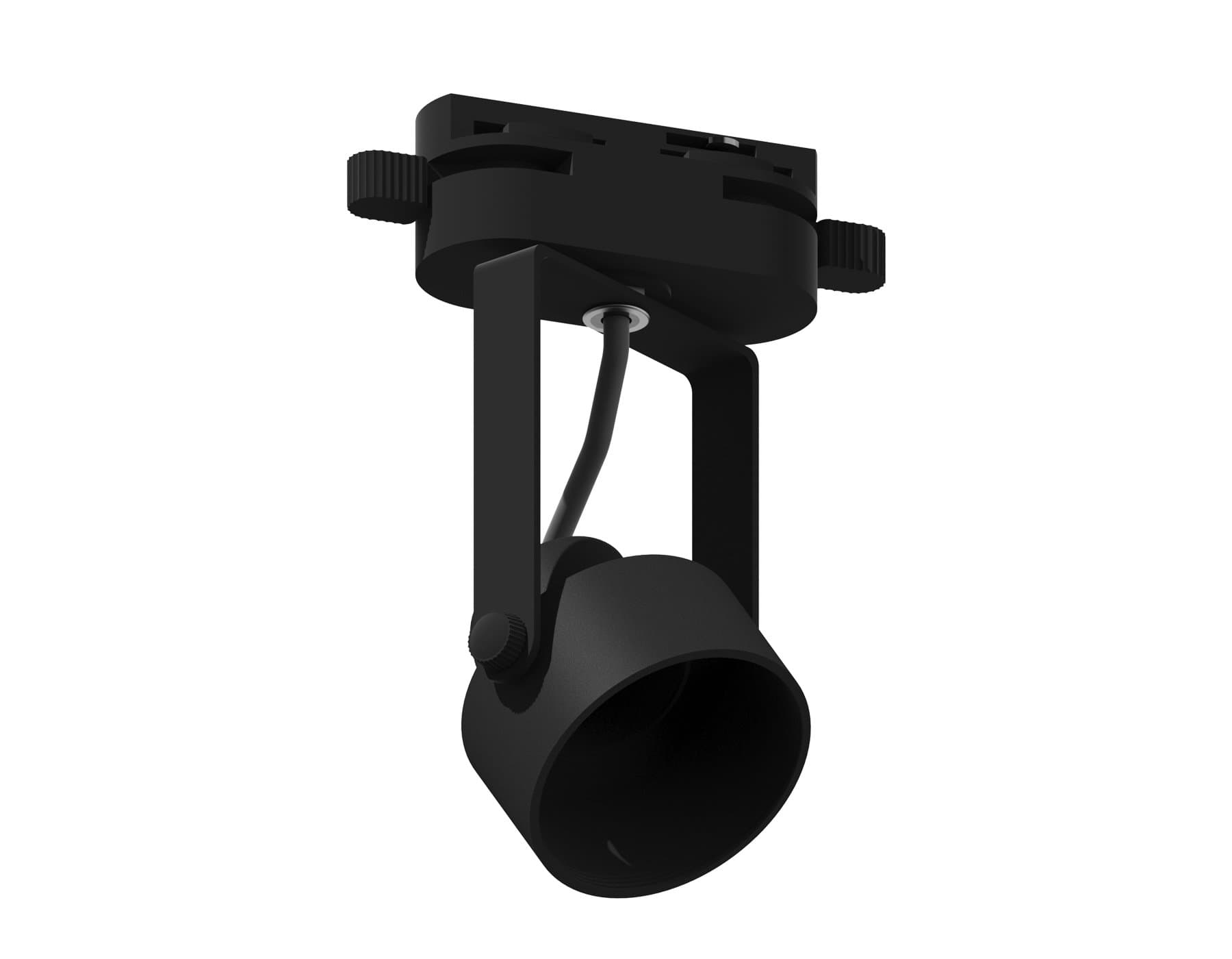 Ambrella Корпус светильника трековый C6602 PBK черный полированный D60*H135mm Out122mm MR16 GU10 (насадки D60mm)