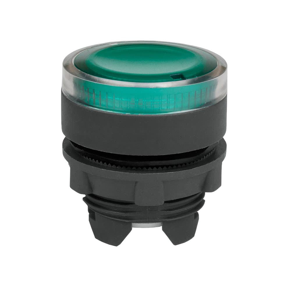 КЭАЗ Головка кнопки OptiSignal D22 A5-PL-3 с подсветкой зеленая пластик ZB5AW333