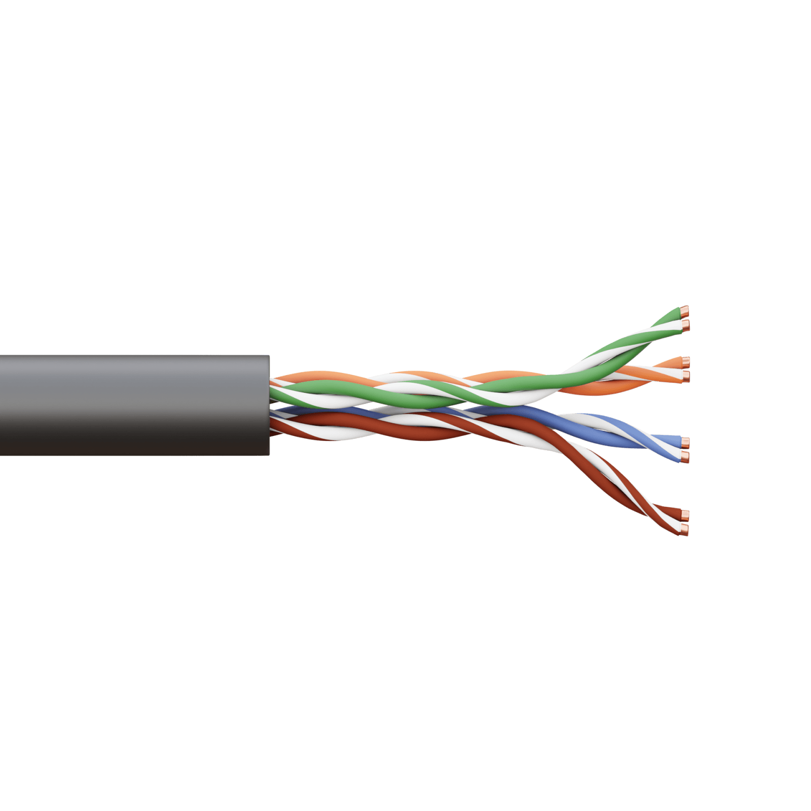 EKF Кабель витая пара TERACOM PRO Cat.5E U/UTP 4 пары solid внешний 24AWG оболочка LDPE цвет черный (упак. 305м) — миниатюра 2