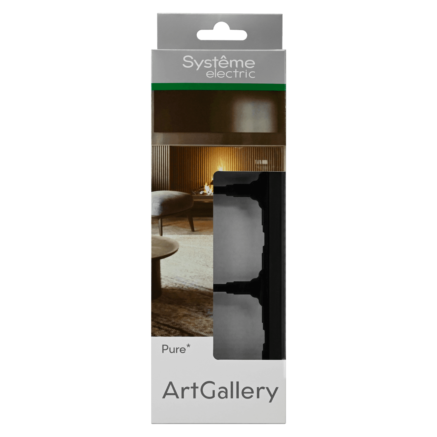 Systeme Electric ArtGallery Pure Матовое органическое стекло Черный Рамка 3-ая — миниатюра 3