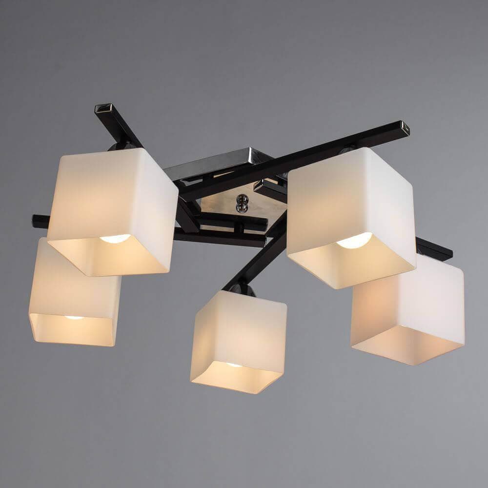 Arte Lamp Visuale Черный/Белый Светильник потолочный 5x60W 5xE27 A8165PL-5BK — миниатюра 3