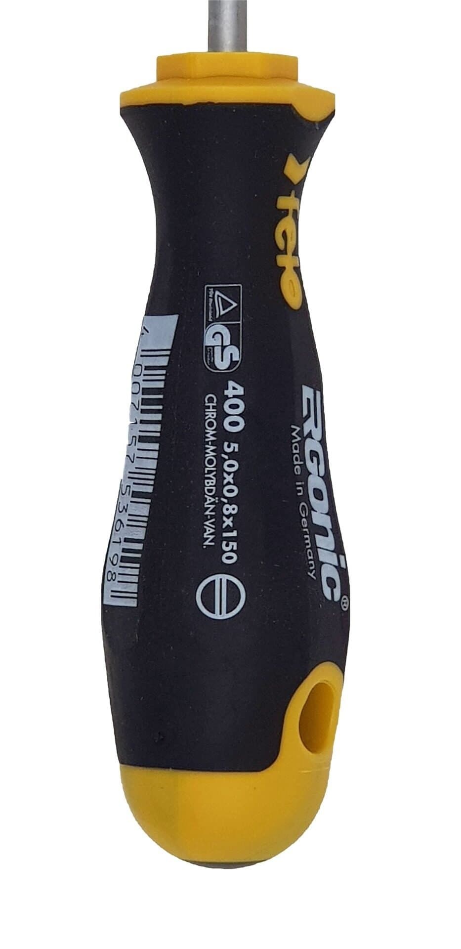 Felo Отвертка Ergonic плоская шлицевая 5,0X0,8X150 40005510 — миниатюра 3