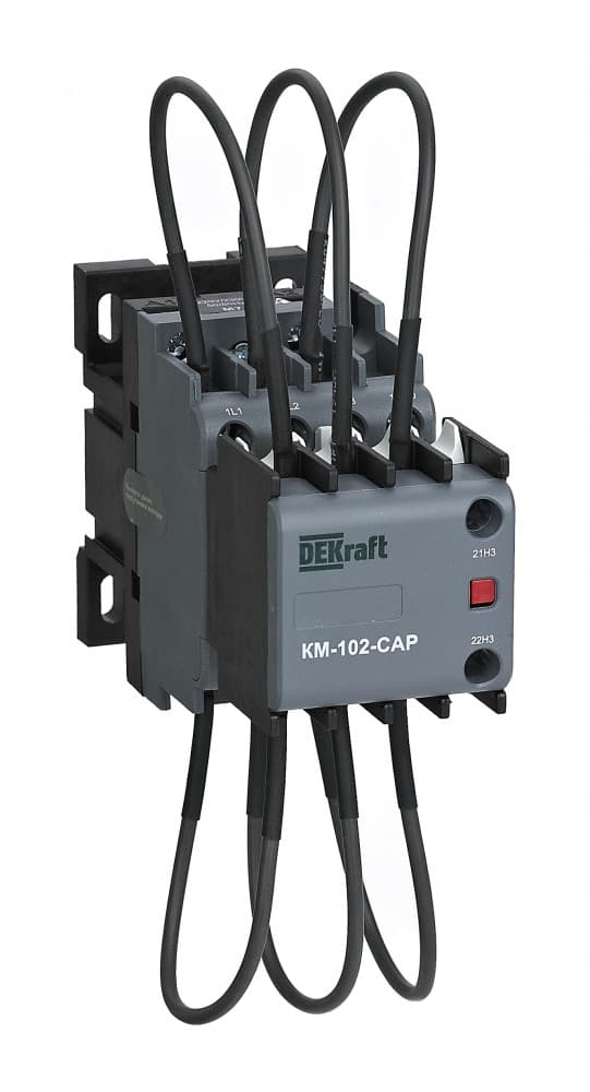 Dekraft Контактор конденсаторый 12кВАр, 220/230В, AC6b, 2НЗ серии КМ-102-CAP