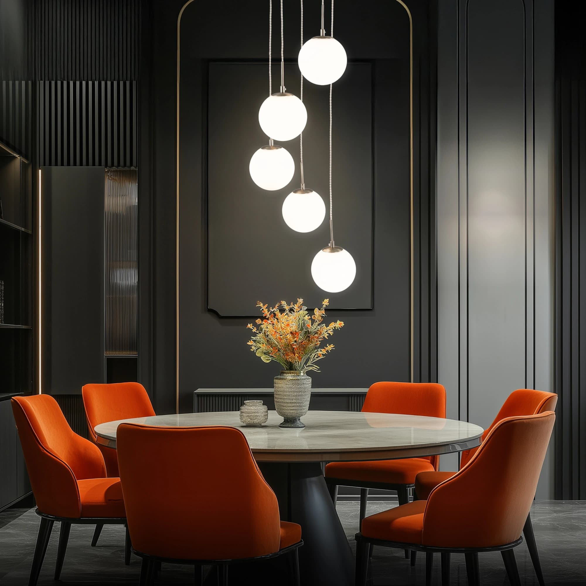 CITILUX CL102054 Томми Хром Матовый+ Белый Светильник Подвес — миниатюра 10