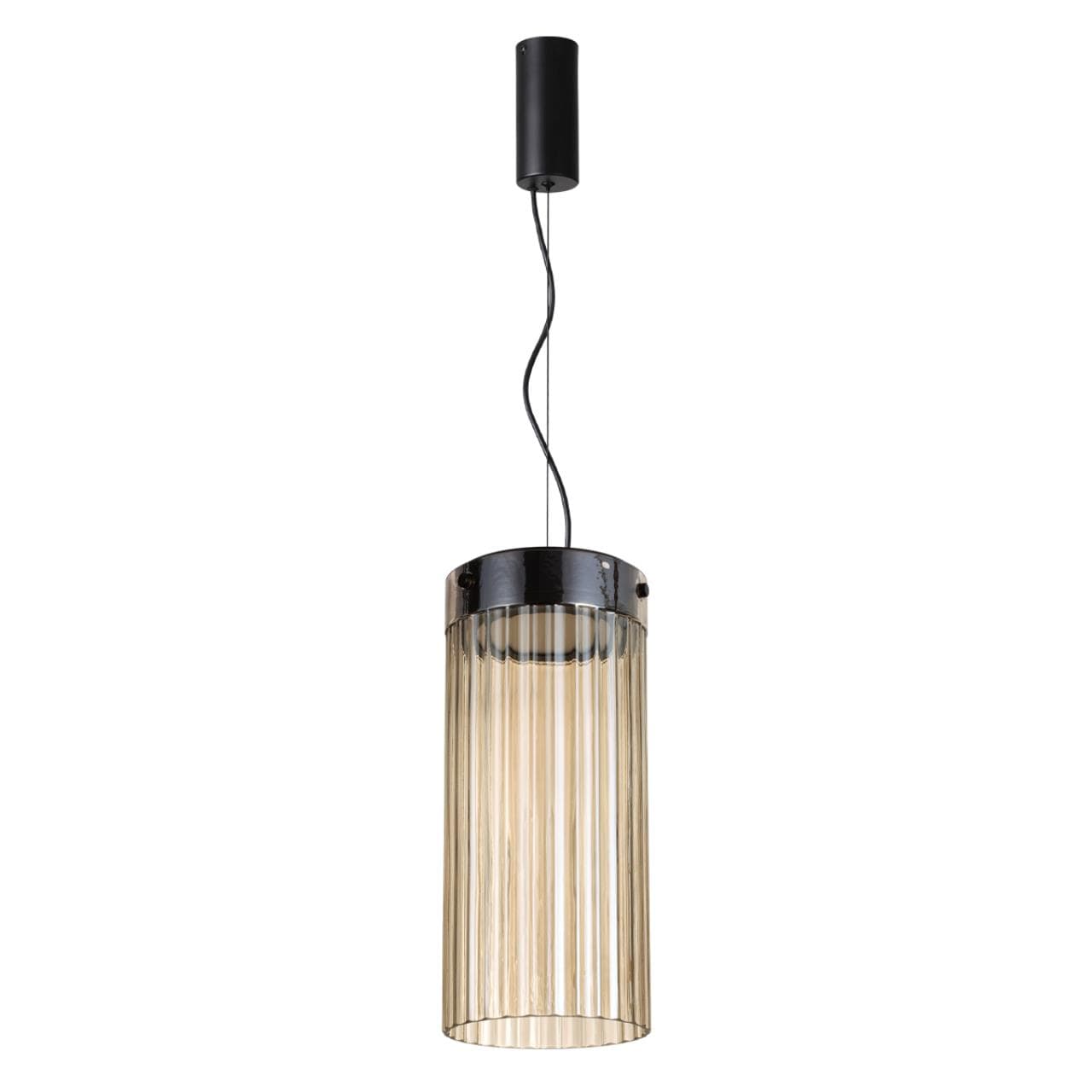 Odeon Light 5047/10L L-VISION ODL24 303 черный/светл.янтарный/металл/стекло Подвес LED 10W 4000К 1237Лм PILLARI