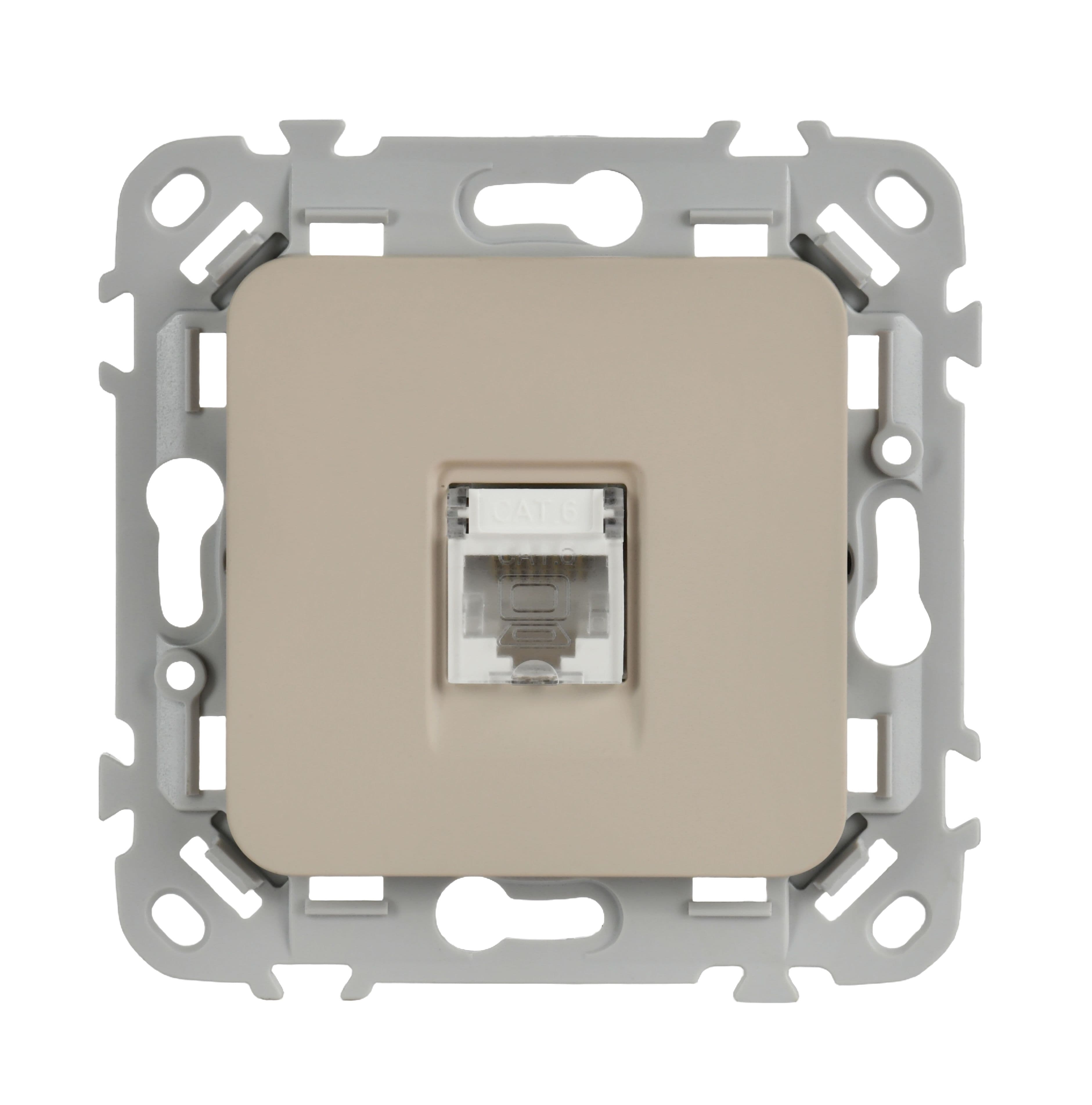 IEK FLITE Льняной Розетка компьютерная RJ45 категория 6 UTP — миниатюра 2