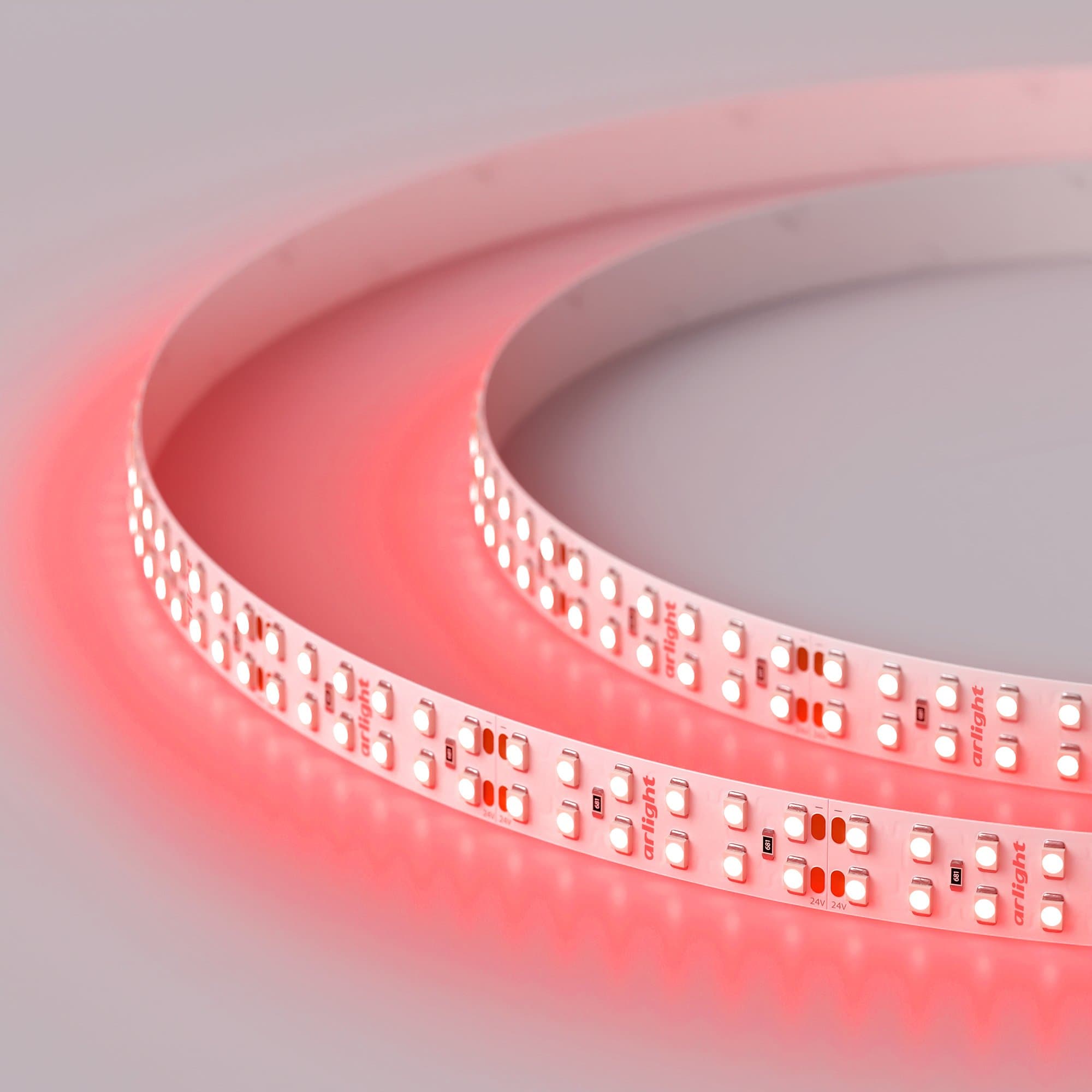 Arlight Светодиодная лента RT 2-5000 24V Red 2x2 (3528, 1200 LED, LUX) (19.2 Вт/м, IP20) 008775(B) — миниатюра 4