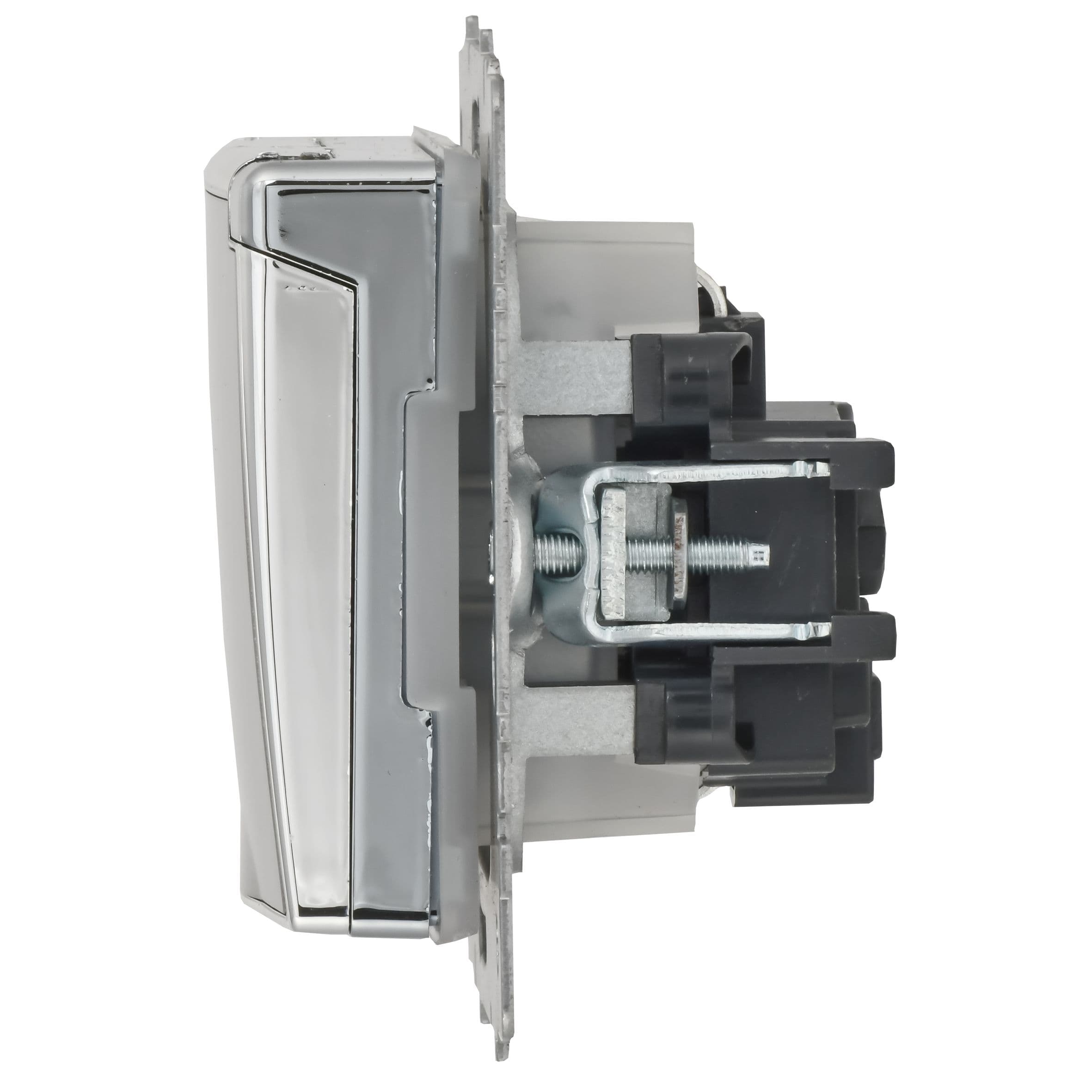 IEK BRITE Металл Хром/никель Роз с з/к/ш с кр 16А IP44 РСбш10-3-44-БрГН — миниатюра 6