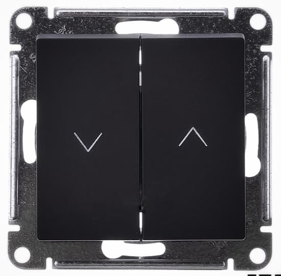 Systeme Electric AtlasDesign Базальт Выключатель 2-клавишный жалюзи, 10А, механизм