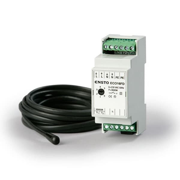 ENSTO Терморегулятор д/пола,3600Вт,16А, на Din ECO16FD — миниатюра 2