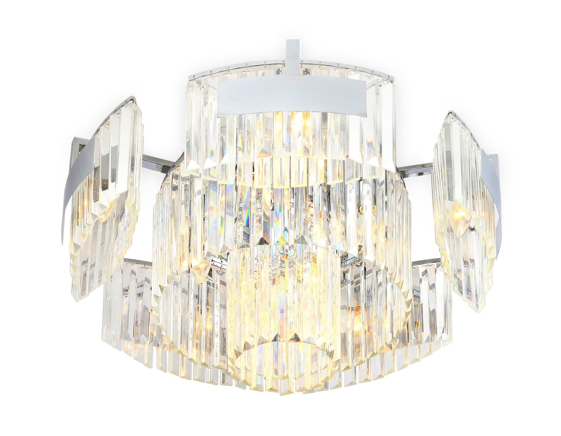 Ambrella Потолочная люстра TR5092/10 CH/CL хром/прозрачный E14/10 max 40W D680*320 — миниатюра 1